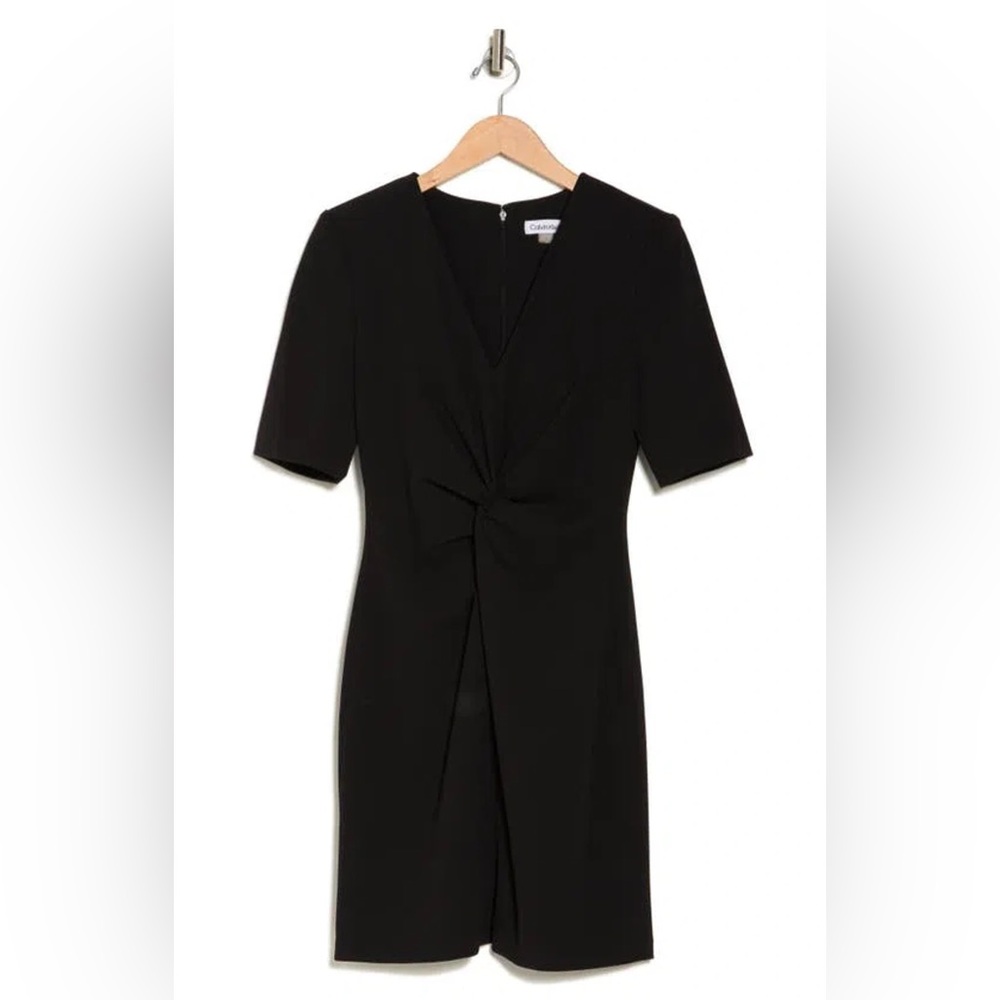 Calvin Klein Twist-Front Sheath Dress
